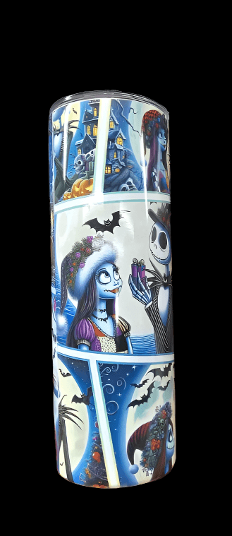 Custom Nightmare Before Christmas drinkware by Ink Wave Creations