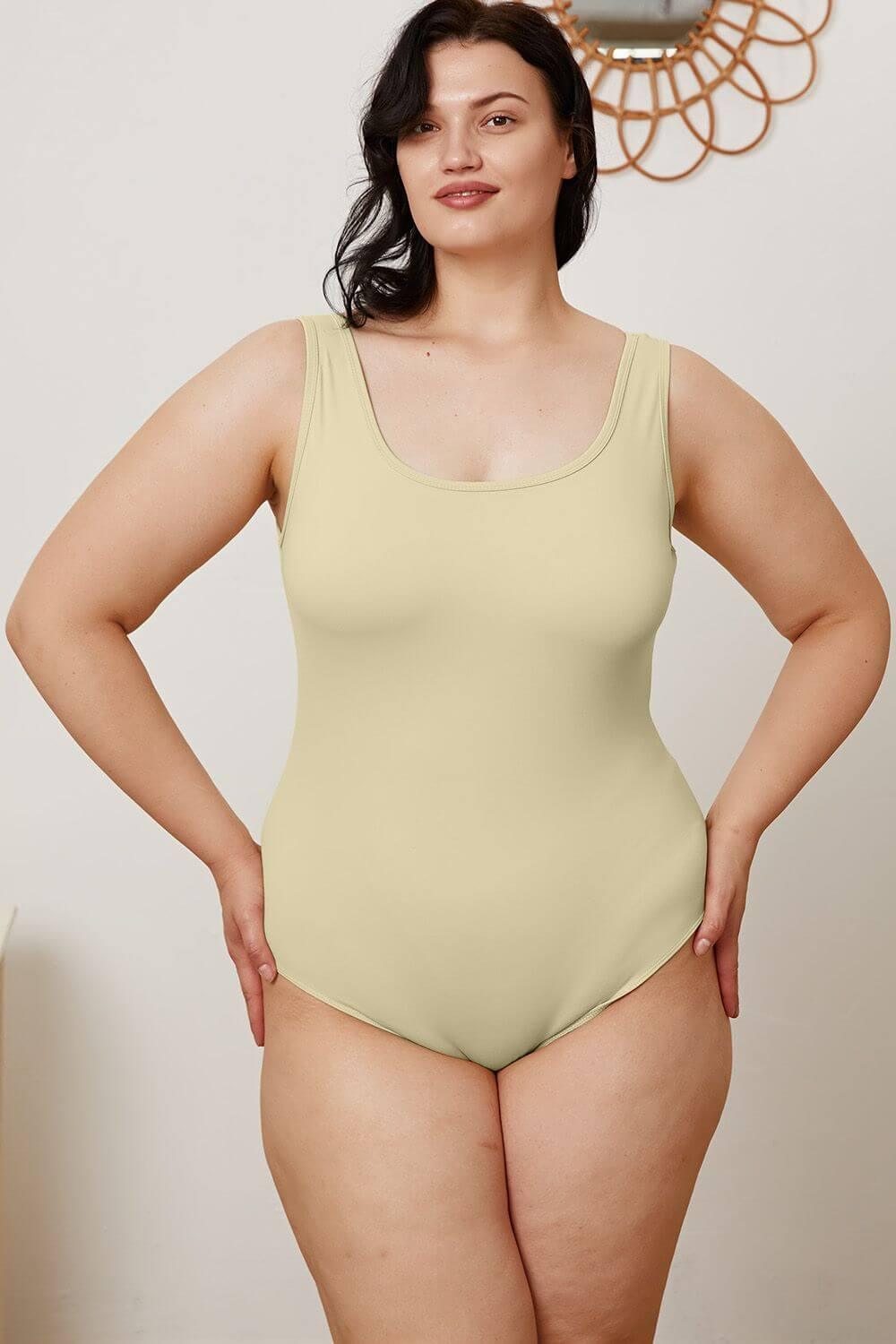 Basic Bae Full Size Square Neck Sleeveless Bodysuit - Ink Wave Creations