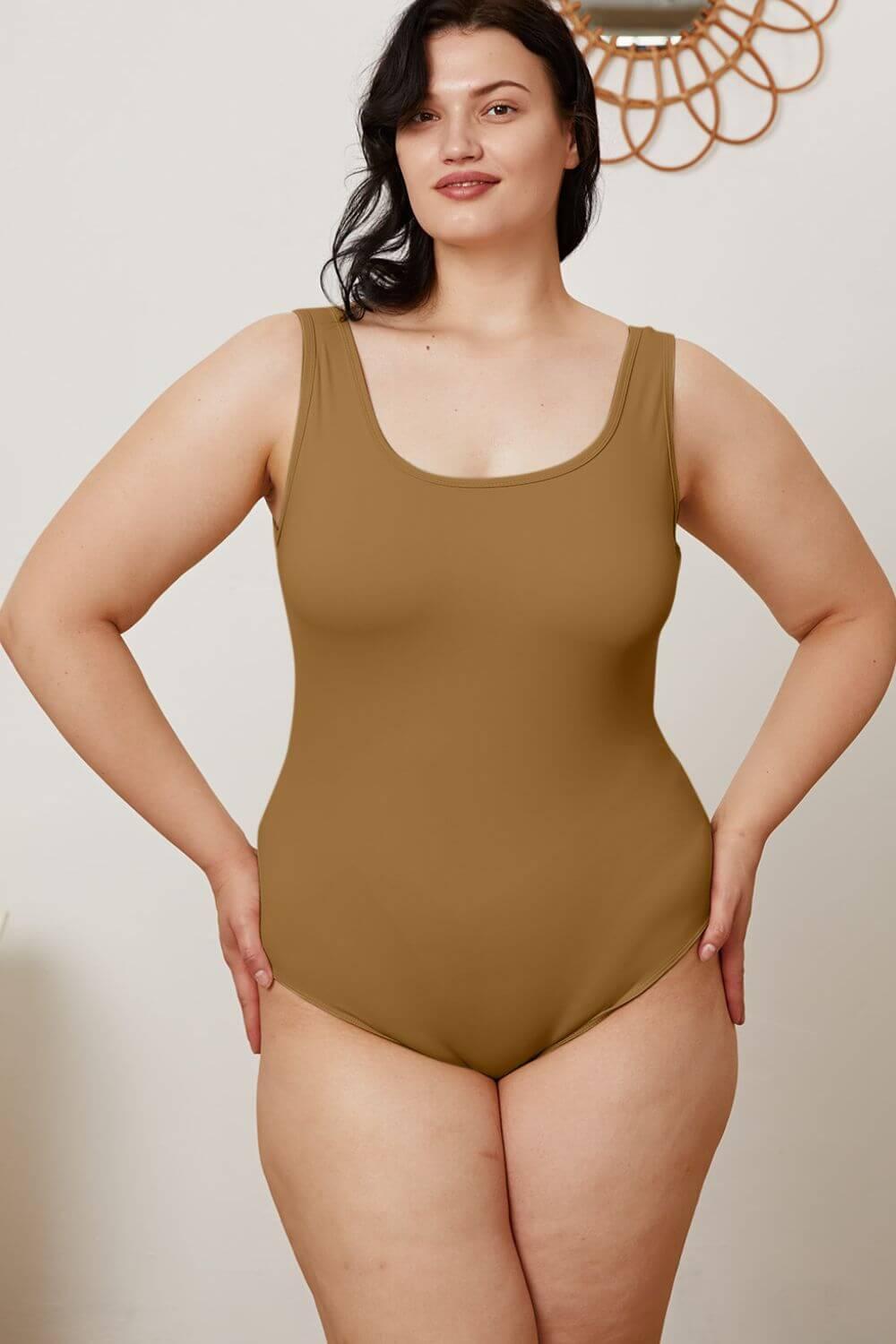 Basic Bae Full Size Square Neck Sleeveless Bodysuit - Ink Wave Creations