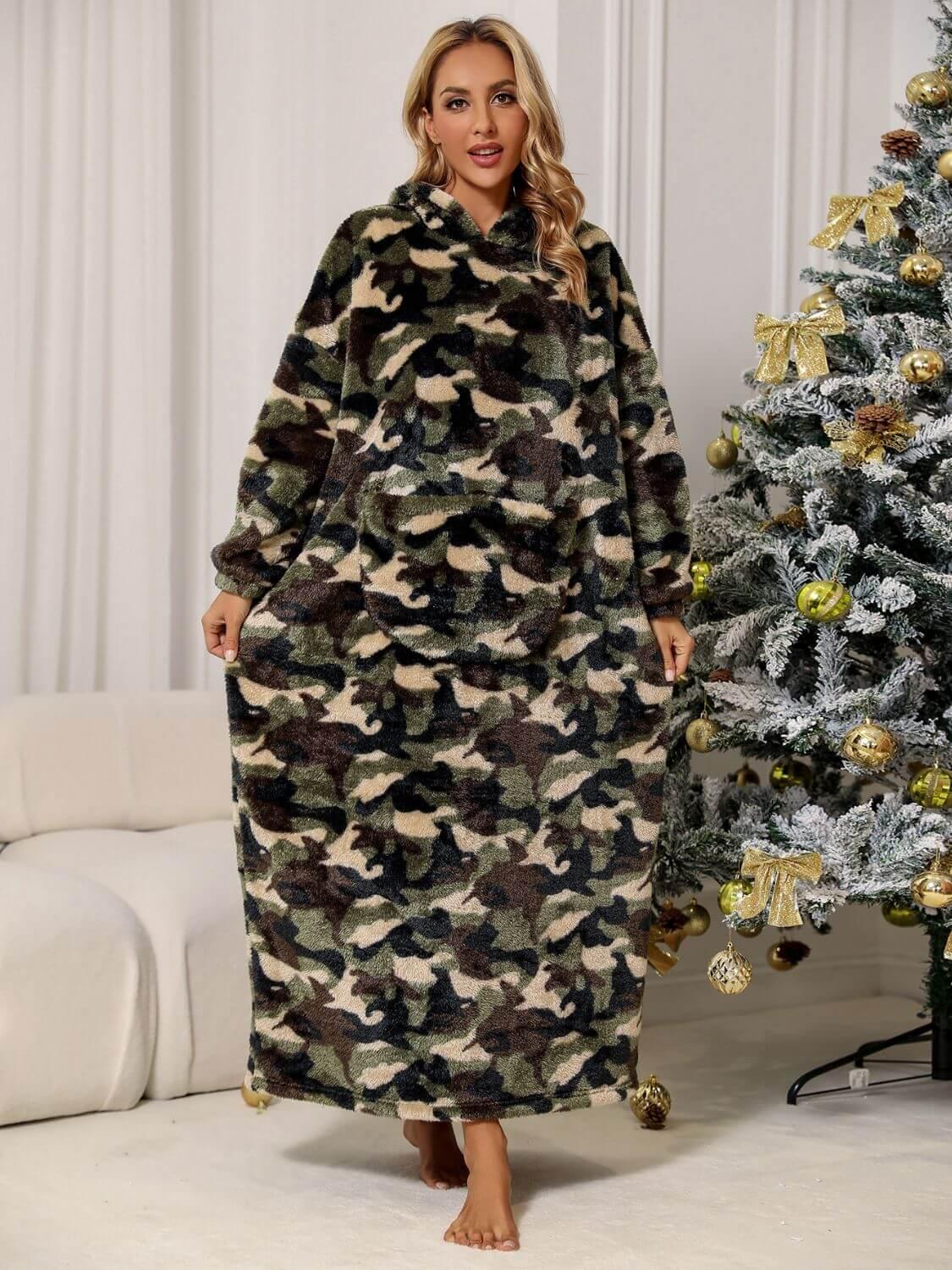 Camouflage Hooded Teddy Night Dress - Ink Wave Creations