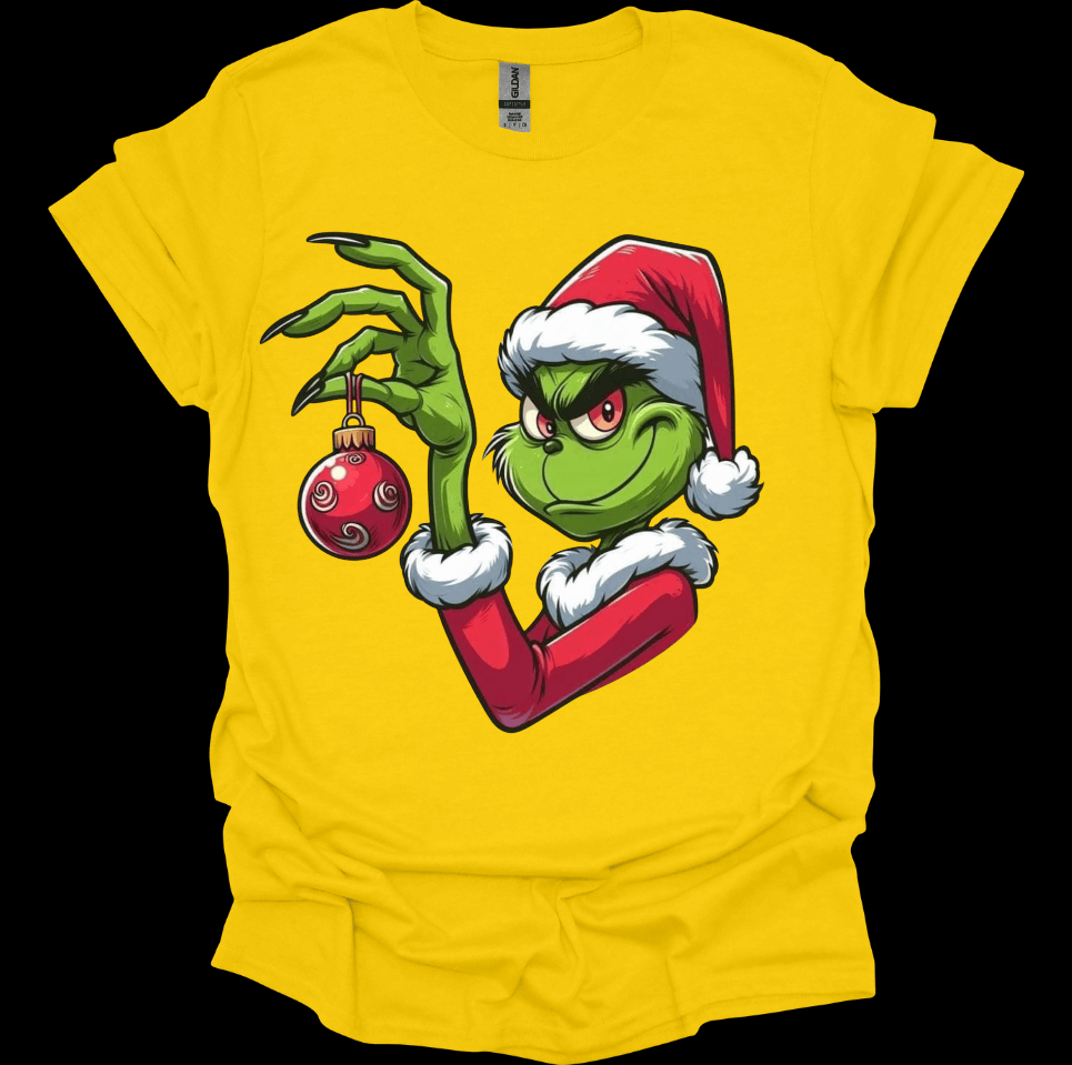 Yellow Christmas With the Grinch Tee