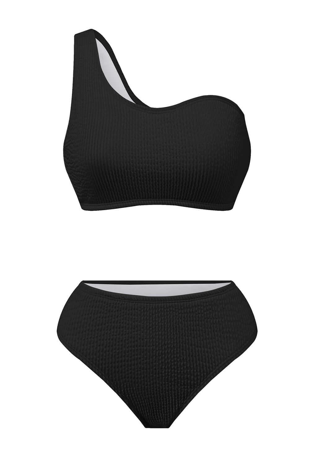 Single Shoulder Bikini Set - Ink Wave Creations