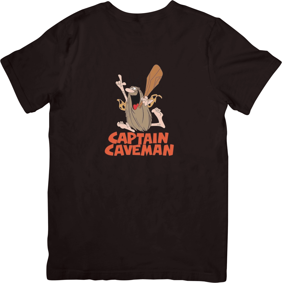 Retro Captain Caveman T-shirt for classic cartoon lovers