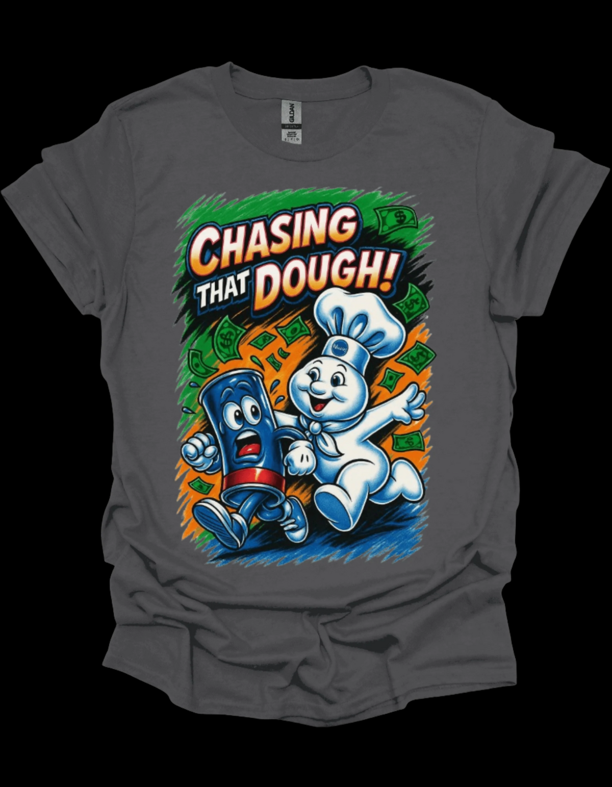 Hustler lifestyle shirt design Chasing That Dough Hustle Graphic Tee