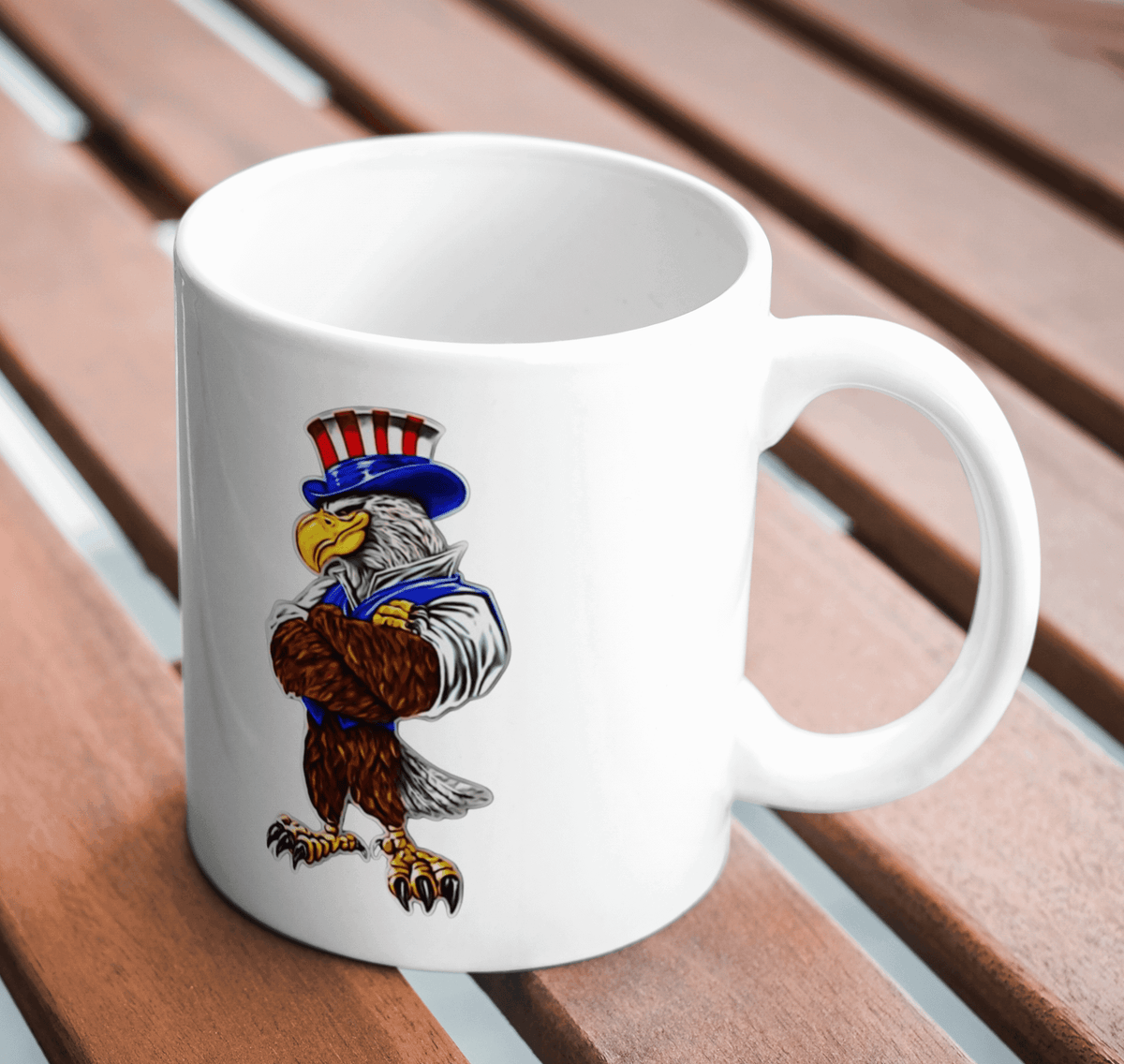 Uncle Sam Eagle Ceramic Mug - Ink Wave Creations