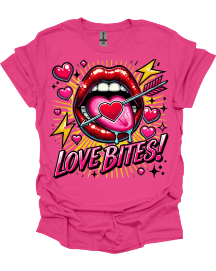 Pink Love Bites Valentine's T-Shirt