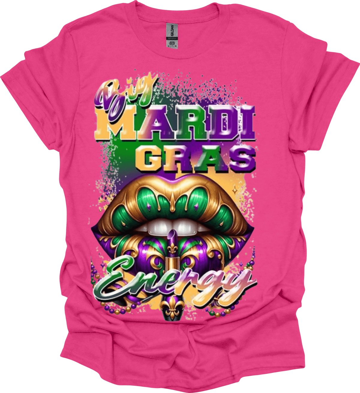Big Mardi Gras Energy Parade Graphic Tee– Festive Carnival Vibes