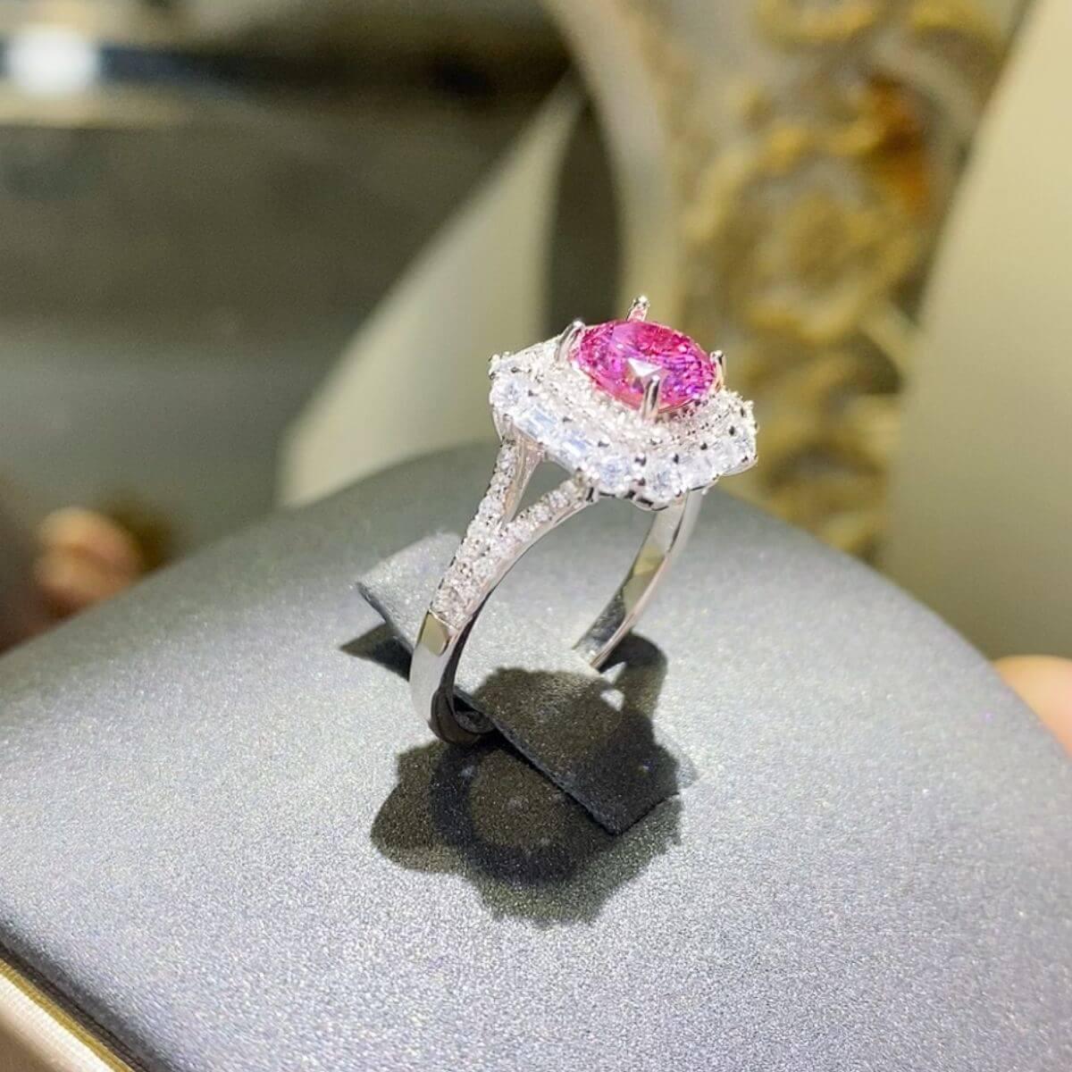 1 Carat Moissanite Zircon 925 Sterling Silver Ring - Ink Wave Creations