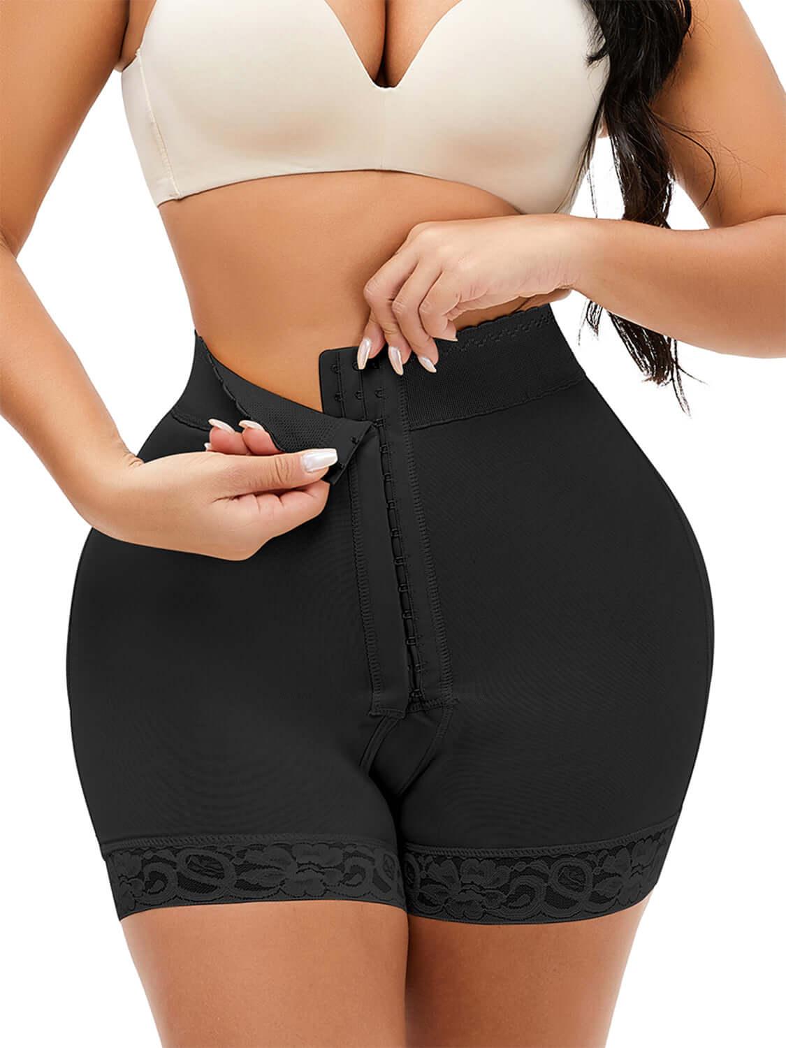 Full Size Lace Detail Hook-and-Eye Shaping Shorts - Ink Wave Creations