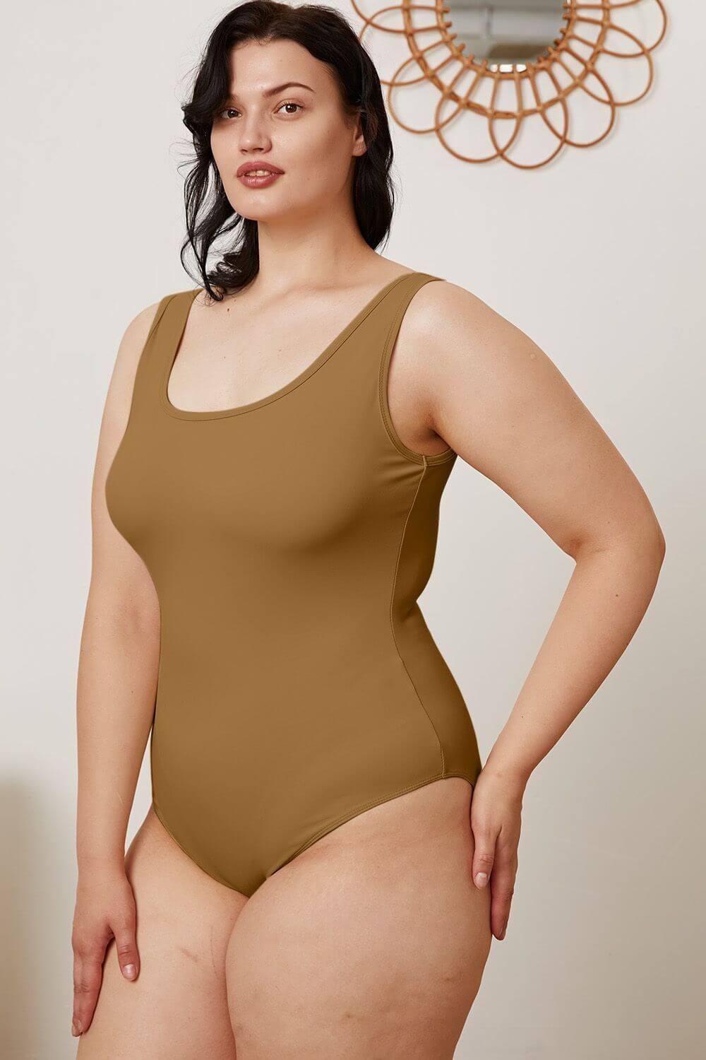 Basic Bae Full Size Square Neck Sleeveless Bodysuit - Ink Wave Creations