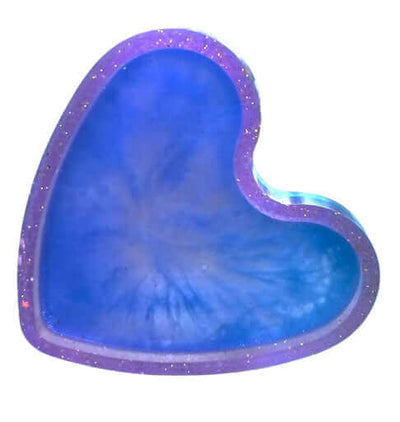 Heart Shaped Resin Coaster - Ink Wave Creations