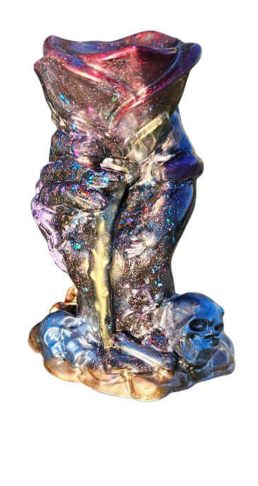 Hand Holding a Rose Resin Statue - Ink Wave Creations