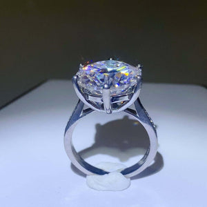 10 Carat Moissanite 925 Sterling Silver Ring - Ink Wave Creations