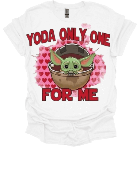 White Yoda Only One For Me Valentine's Shirt