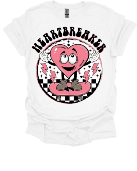White Heartbreaker Valentine's T-Shirt