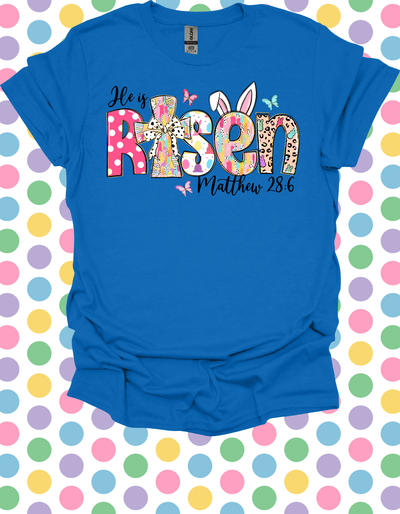 Royal Blue He Is Risen Shirt