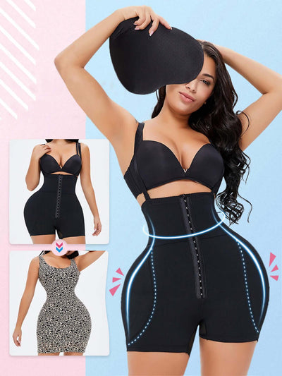 Full Size Hook-and-Eye Under-Bust Shaping Bodysuit - Ink Wave Creations
