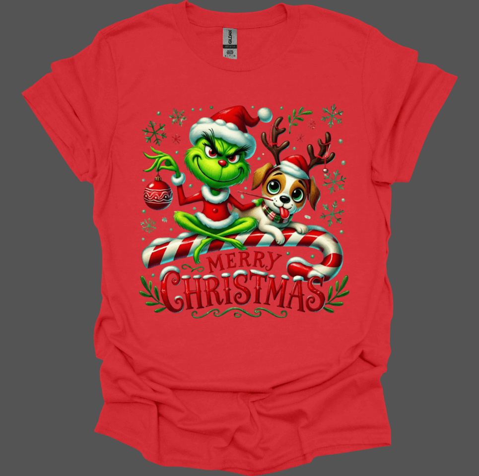 Red Merry Christmas Grinch Style Shirt