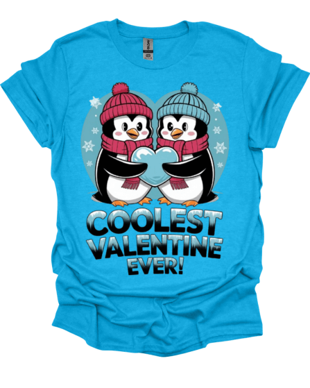 Royal Blue Coolest Valentine Ever Custom Graphic Tee