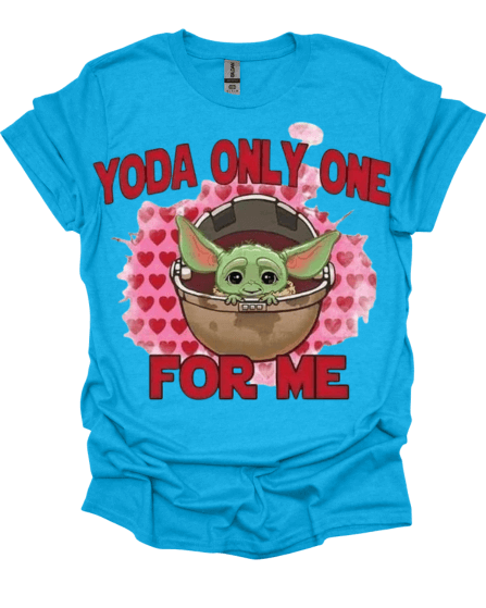 Royal Blue Yoda Only One For Me Valentine's Shirt