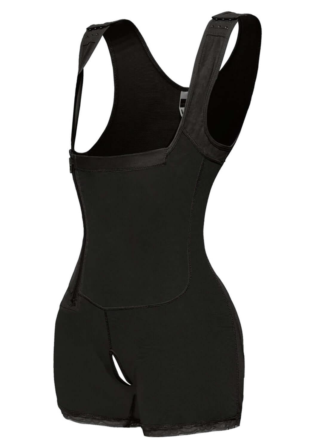 Full Size Side Zip Up Wide Strap Shapewear - Ink Wave Creations