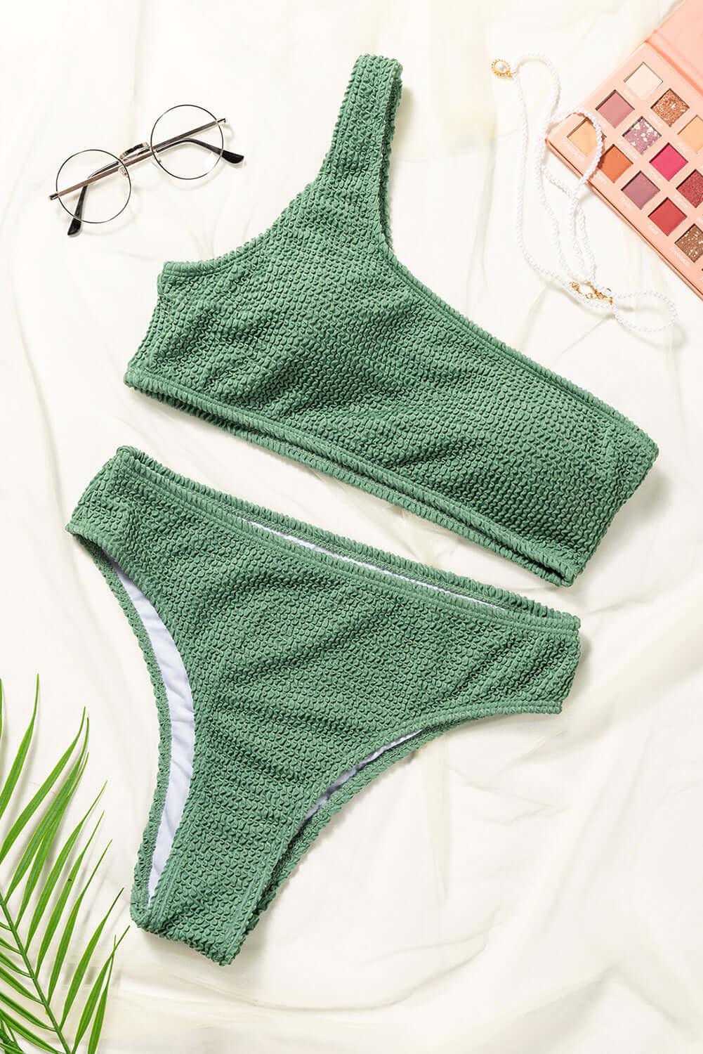Single Shoulder Bikini Set - Ink Wave Creations