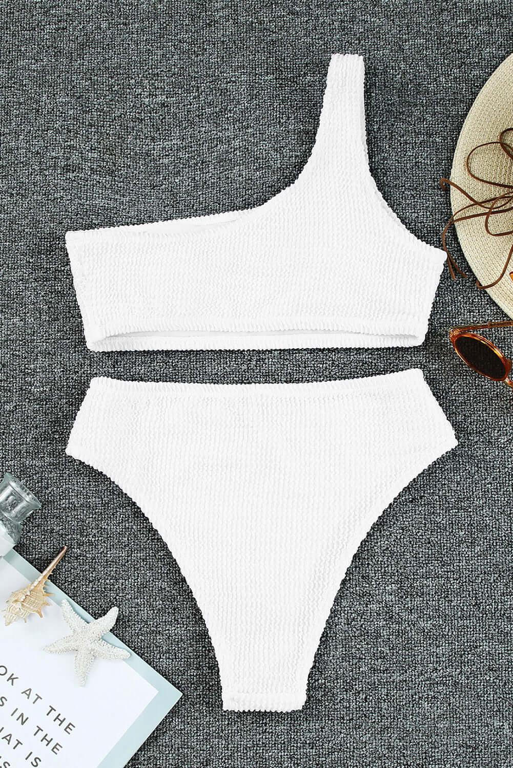 Single Shoulder Bikini Set - Ink Wave Creations