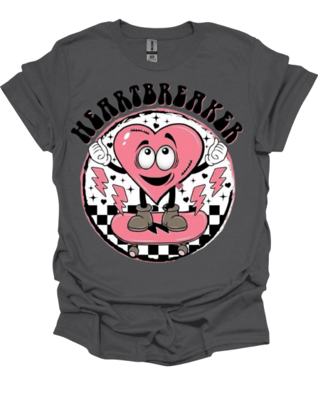 Charcoal Heartbreaker Valentine's T-Shirt