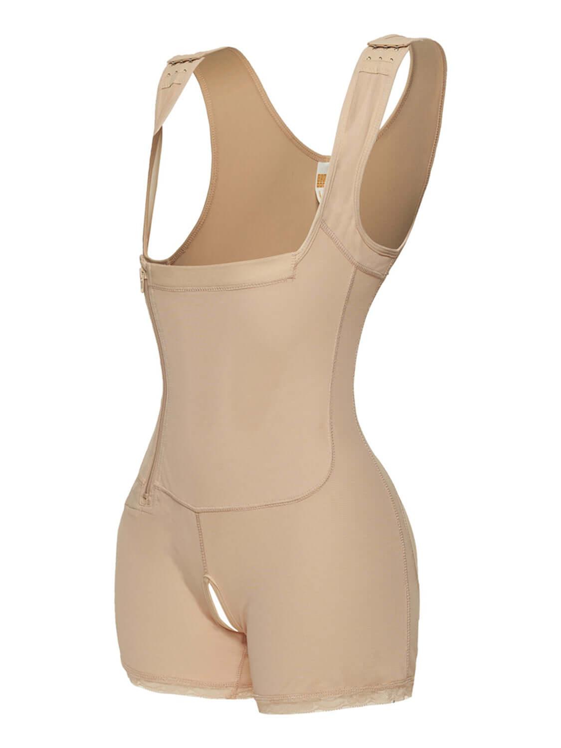 Full Size Side Zip Up Wide Strap Shapewear - Ink Wave Creations