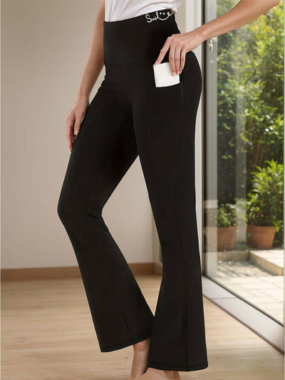 Bootcut High Rise Pants with Pockets - Ink Wave Creations