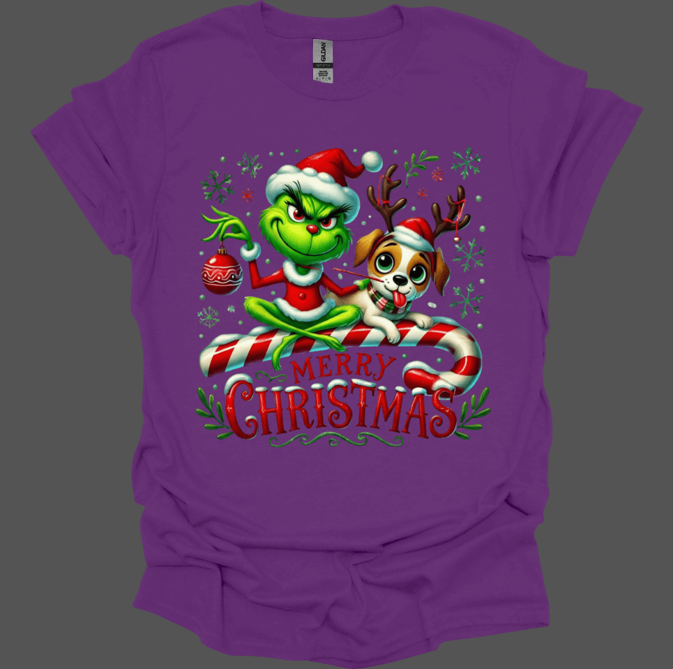 Purple Merry Christmas Grinch Style Shirt