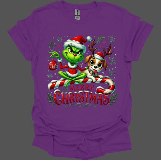 Purple Merry Christmas Grinch Style Shirt