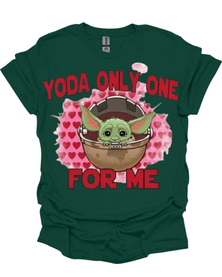 Green Yoda Only One For Me Valentine's Shirt