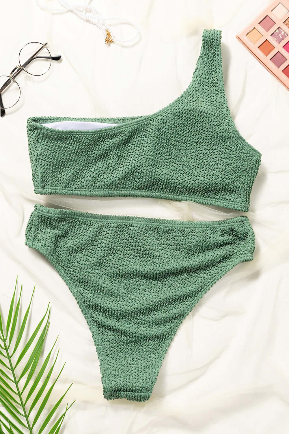 Single Shoulder Bikini Set - Ink Wave Creations