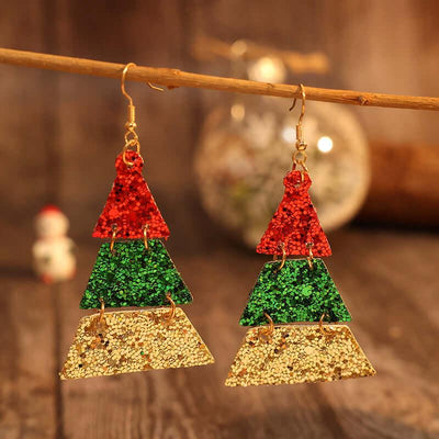 PU Leather Sequin Earrings - Ink Wave Creations
