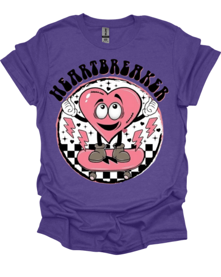 Purple Heartbreaker Valentine's T-Shirt