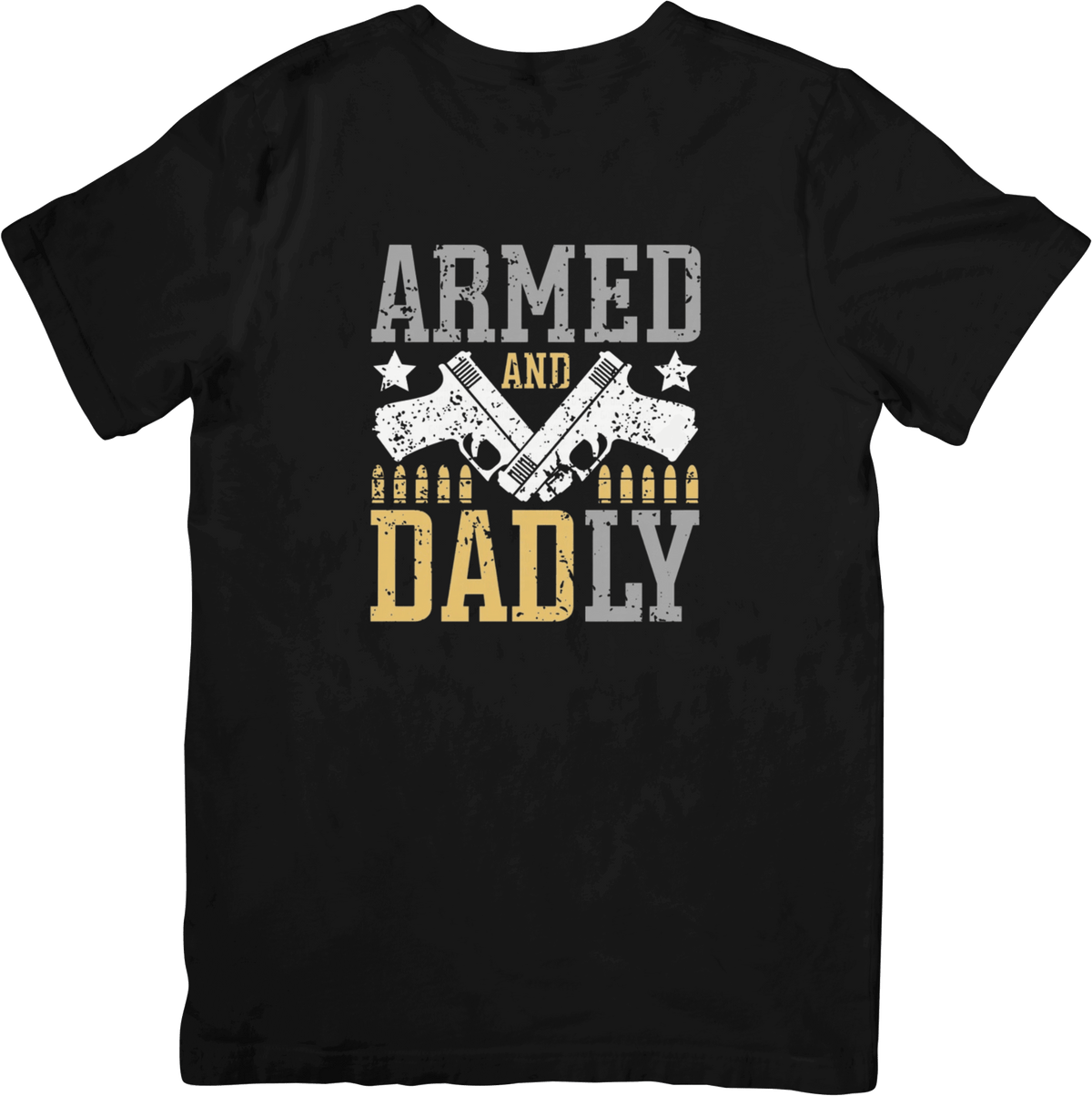 Armed and Dadly Graphic T-Shirt – Bold, Fun, Custom Dad Apparel - Ink Wave Creations