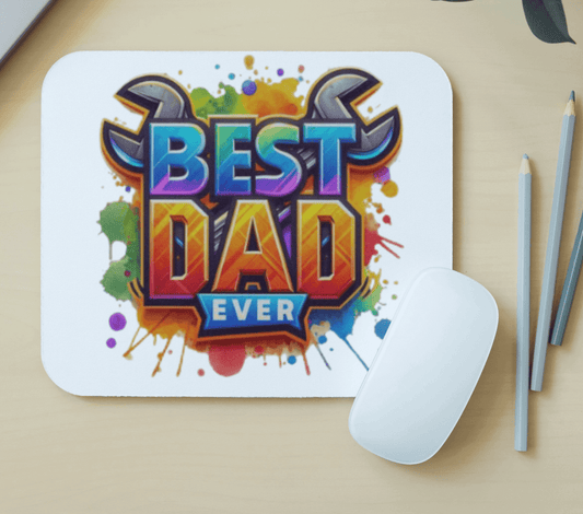 Best Dad Ever Graphic Mousepad - Ink Wave Creations