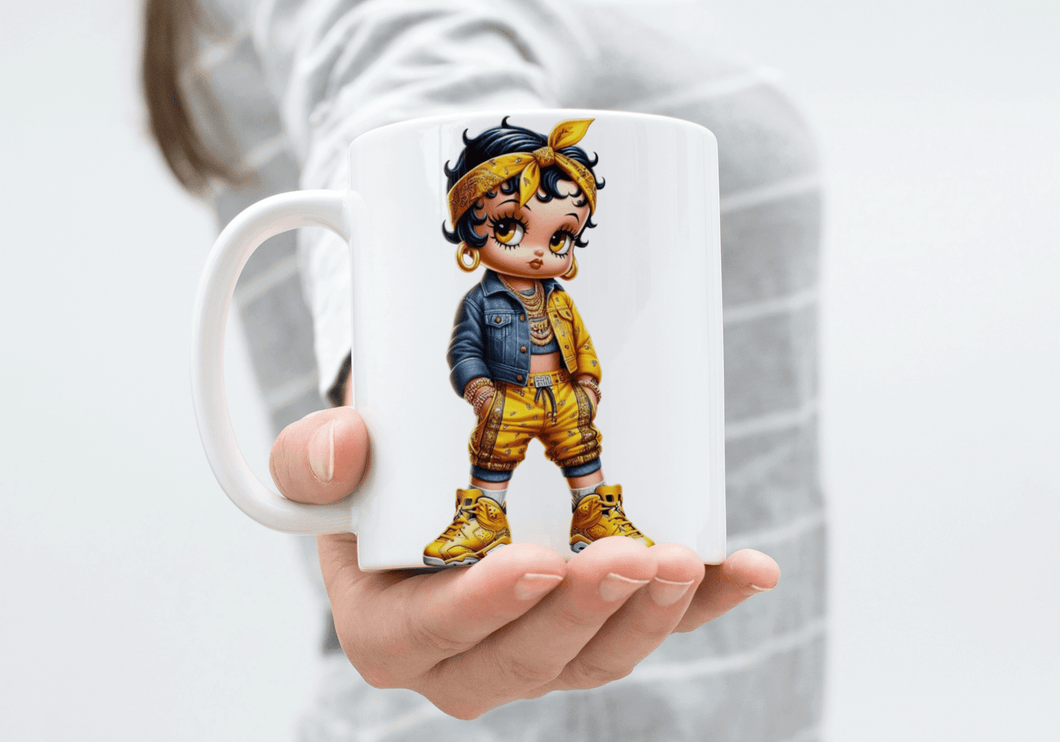 Betty Boop coffee mug with bold design