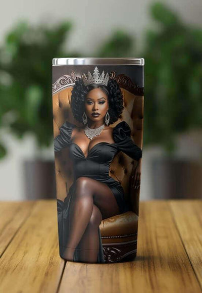 Black Queen Tumbler – Custom, Stylish, and Durable - Ink Wave Creations