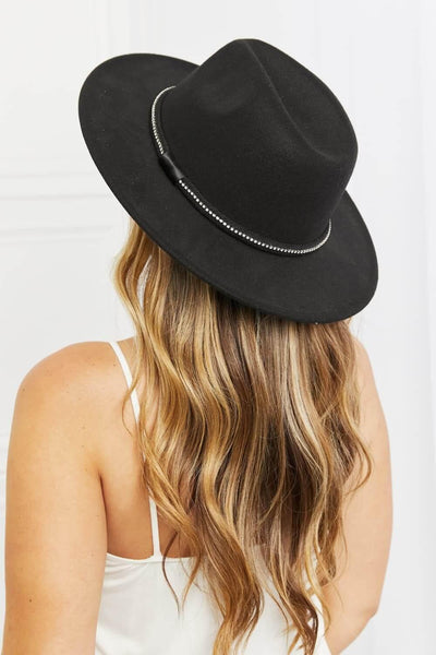 Fame Bring It Back Fedora Hat - Black