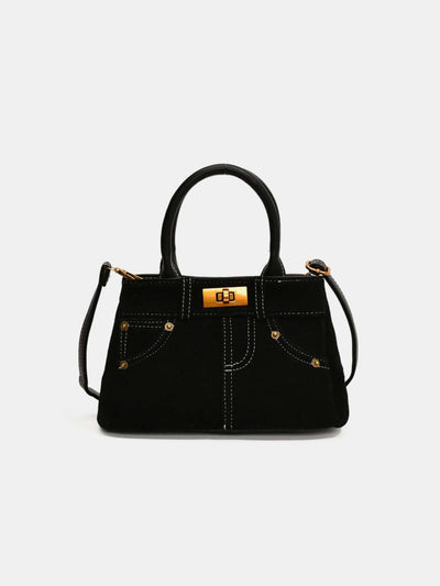 Suede Adjustable Strap Double-Use Handbag - Ink Wave Creations