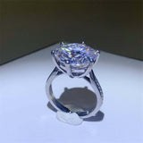 10 Carat Moissanite 925 Sterling Silver Ring - Ink Wave Creations