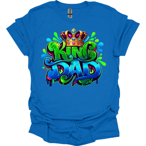 Graffiti-style King Dad shirt for men