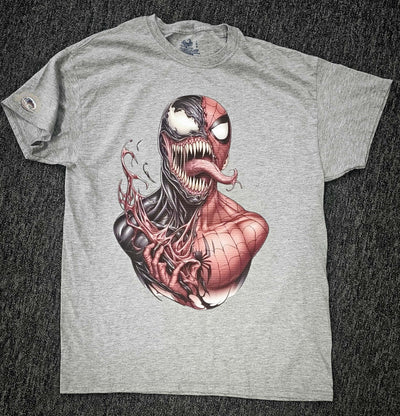 Venom and Spiderman Mashup T-Shirt – Marvel Superhero Crossover