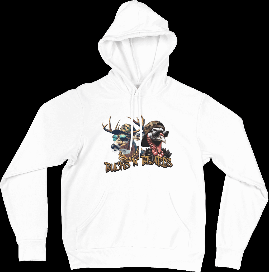 Custom Buck N Beards Hunting Hoodie | Premium Hunting Apparel - Ink Wave Creations