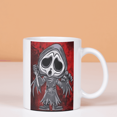Ghostface (Scream) Ceramic Cartoon Mug - Ink Wave Creations