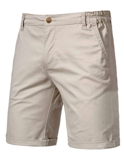 Men’s elastic waist shorts front view