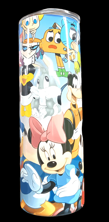 Nostalgic cartoon cup with classic character artwork