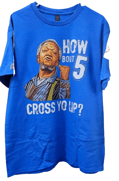 Red Foxx 5 Across Your Lip Retro Comedy Graphic Tee